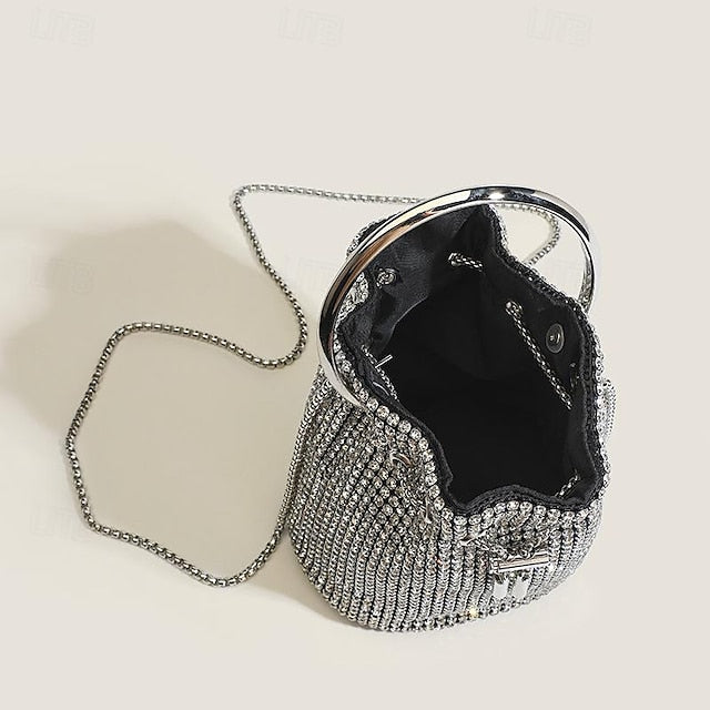Women's PU Bag Chain Clutch Evening Wedding Leather Party FashionChic