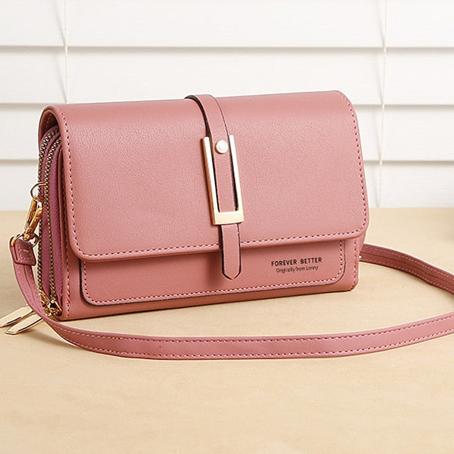 PU Crossbody Phone Bag Mobile Leather Women's Wallet FashionChic