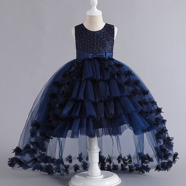 Toddler Solid Dress Color Party Girls' Sleeveless FashionChic