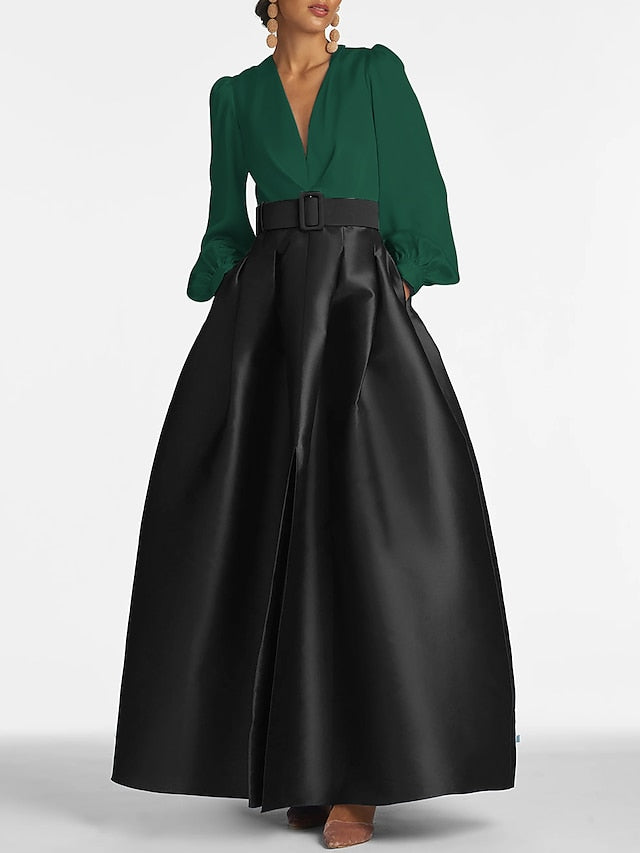 Wedding Floor High Split Gown Formal Evening A-Line Dress Guest FashionChic