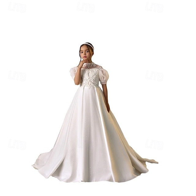 Communion Dress Party Girls' Girl Flower First FashionChic
