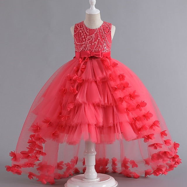 Toddler Solid Dress Color Party Girls' Sleeveless FashionChic