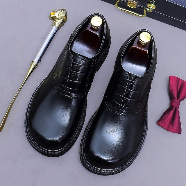 Shoes- Layer First Dress Genuine Oxford Men's Leather FashionChic