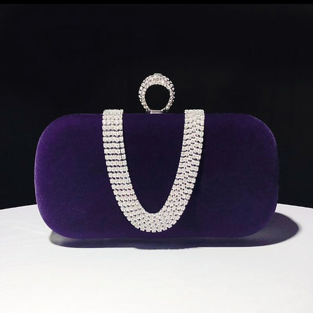 Bags Bag Women's Wristlet Velvet Evening Clutch FashionChic