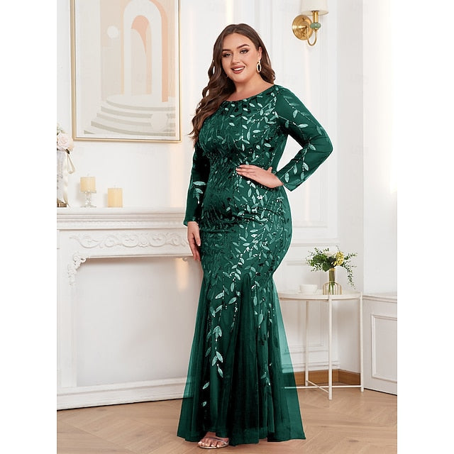/ Floor Mermaid Formal Sparkle Evening Dress Gown Trumpet FashionChic