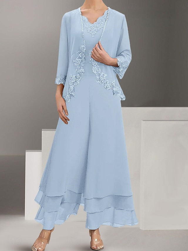 Sets Elegant the Wedding Dress of Mother Bride Guest FashionChic