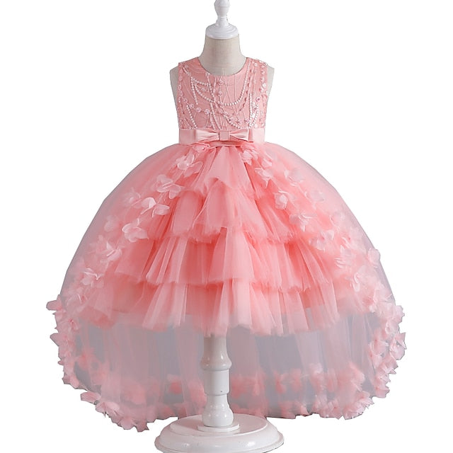 Toddler Solid Dress Color Party Girls' Sleeveless FashionChic