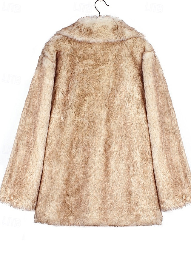 Faux Comfortable Warm Women's Fur Coat Furs FashionChic