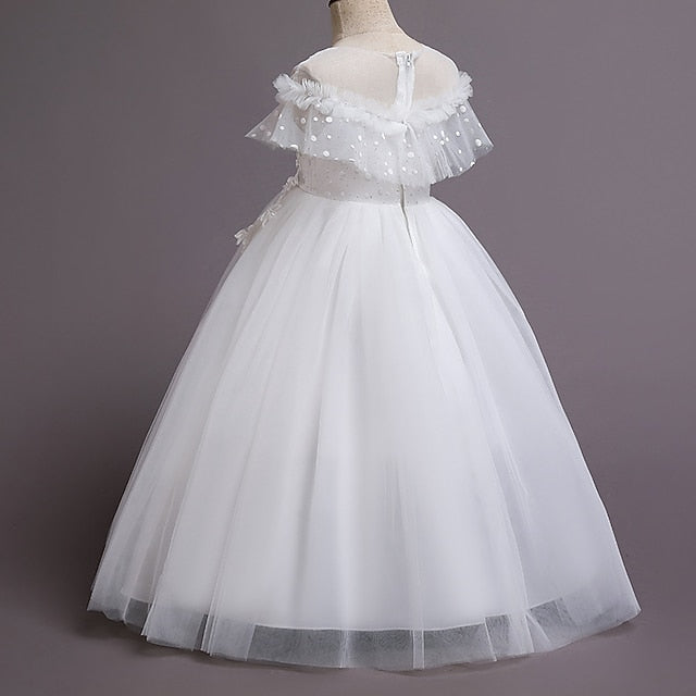 Color Kids Flower Girls' Girl Solid Party Dress FashionChic