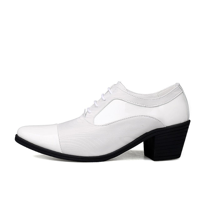 Shoes Stylish Patent Leather Men's Dress Formal – Lace-Up FashionChic