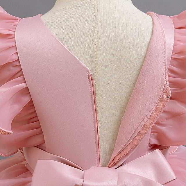 Asymmetrical Party Floral Dress Girls' Kids FashionChic