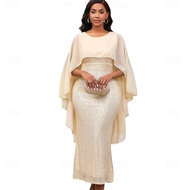 Dress the Crew of Mother Length Elegant Neck Floor Bride FashionChic