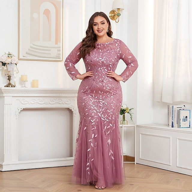 / Floor Mermaid Formal Sparkle Evening Dress Gown Trumpet FashionChic