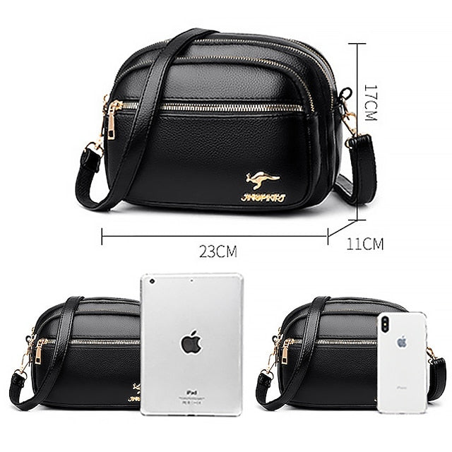 Leather Bag Dome Crossbody Shoulder PU Women's FashionChic
