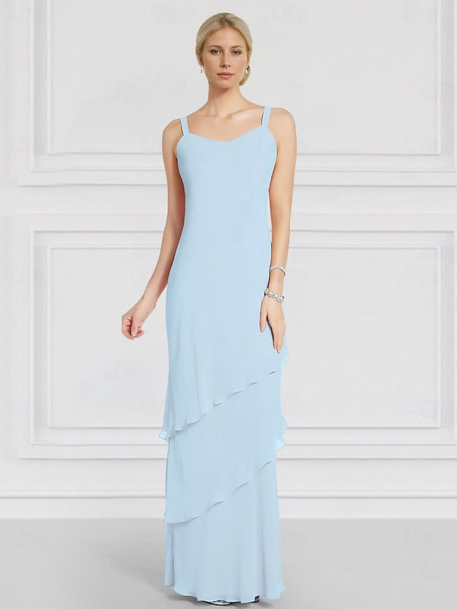 Jacket Dress of Ruffles Sleeve the Mother Long Lace Bride with FashionChic