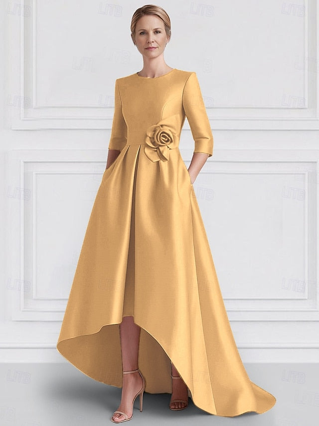Formal Elegant Wedding Gown Dress Asymmetrical A-Line Evening FashionChic