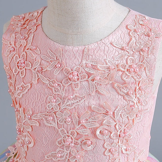 Floral Girls' Party Girl Dress Sleeveless Kids Flower FashionChic