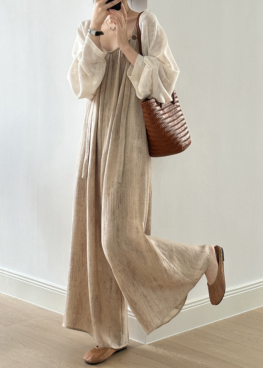 Sleeveless Button Jumpsuit Linen Women Pockets FashionChic