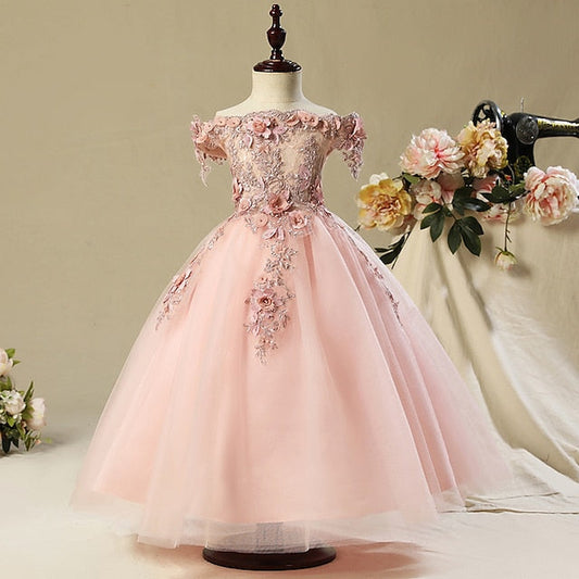 Party Flower Dress Princess Girl Girls' FashionChic