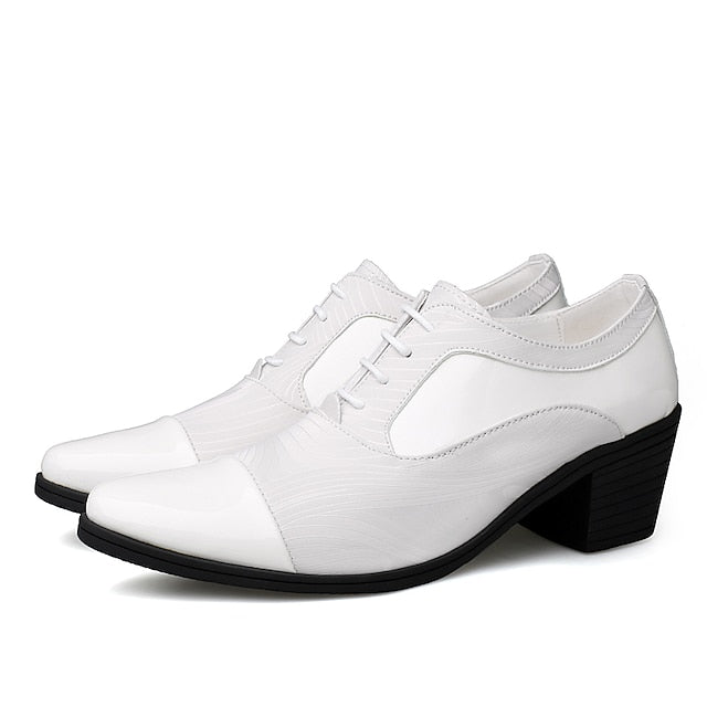 Shoes Stylish Patent Leather Men's Dress Formal – Lace-Up FashionChic