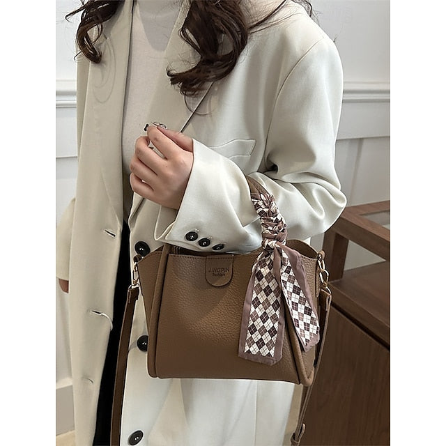 Bag Bucket Handbag PU Women's Bags Shoulder Crossbody FashionChic