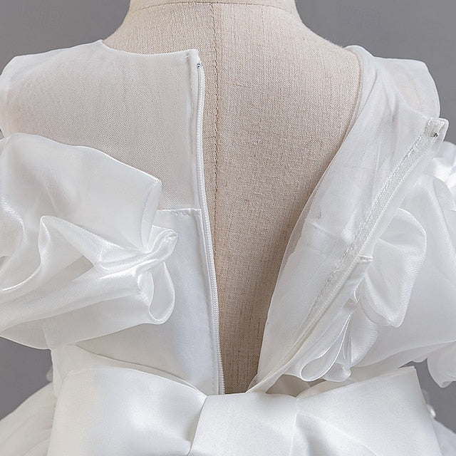 Dress Floral Sleeve Wedding Girls' Short Kids Party Flower FashionChic