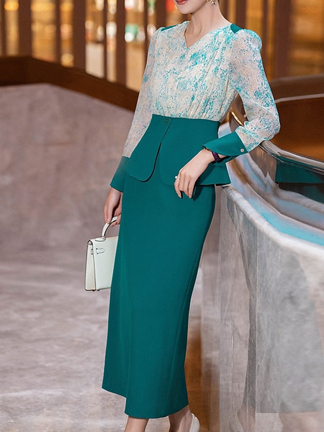 Dress Bride Elegant Sets Two Formal Piece Mother the of FashionChic