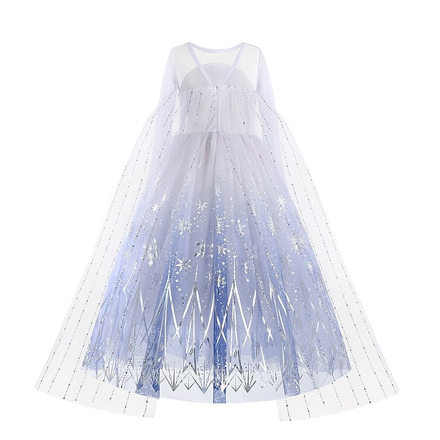 Girl Fairytale Dress Frozen Princess Vacation Elsa Flower FashionChic