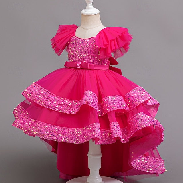 Girls' Wedding Sleeveless Dress Kids Party Special Sequin FashionChic
