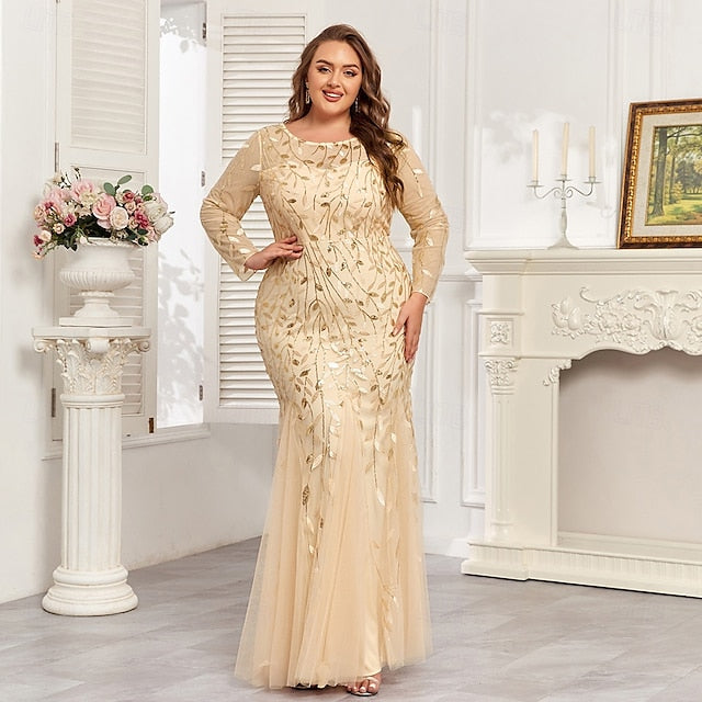 / Floor Mermaid Formal Sparkle Evening Dress Gown Trumpet FashionChic