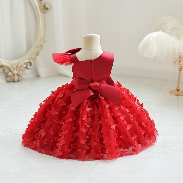 Girls' Color Party Solid Dress Sleeveless Toddler FashionChic
