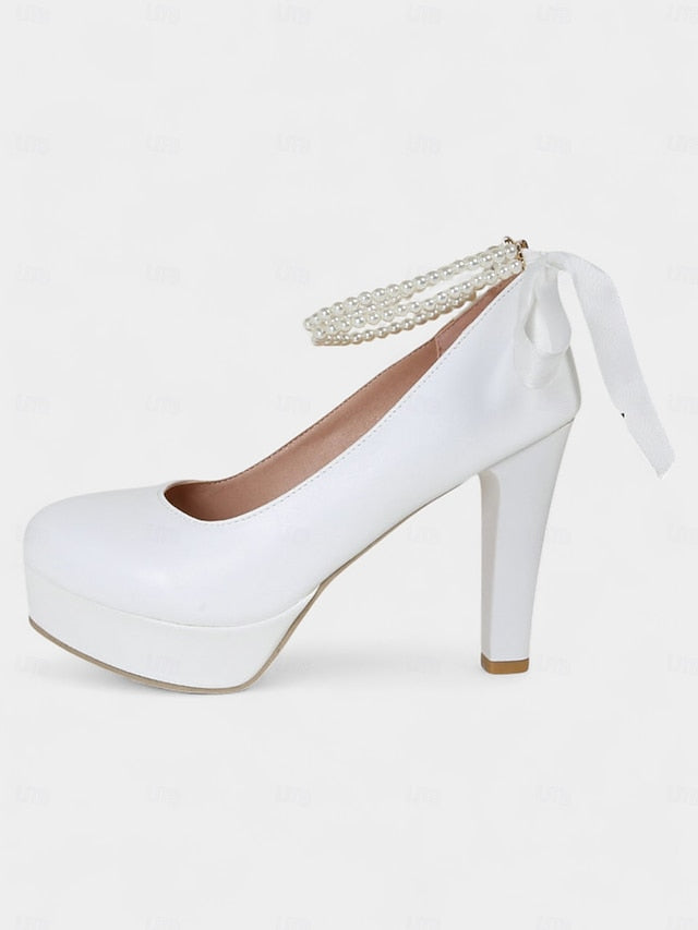 - Platform Women's 1950s Faux Heels Pink Victorian-Style FashionChic