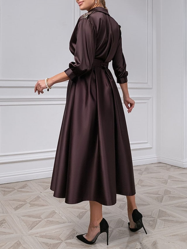 A-Line Dress Guest Tuxedo Dresses Elegant Wedding Cocktail FashionChic