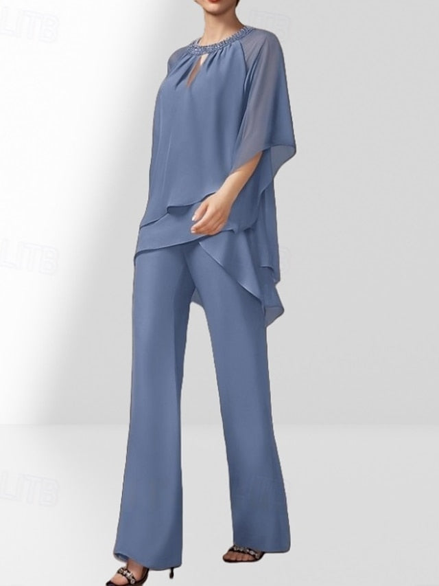 Guest Bride the Two Dress Piece Wedding Mother of Pantsuit FashionChic