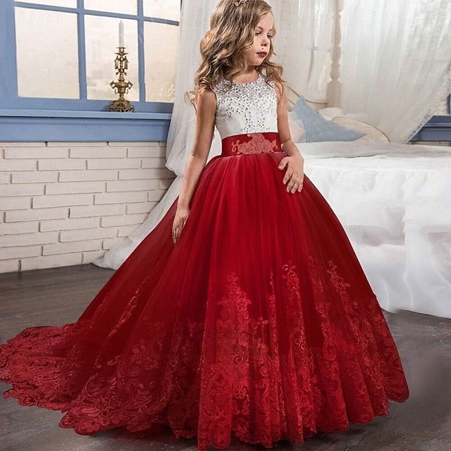 Flower Girls' Wedding Kids Sleeveless Dress Girl FashionChic