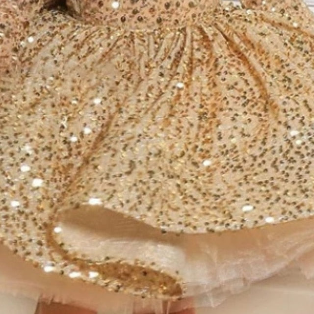 Kids Dress Party Sequin Little Line A Girls' FashionChic