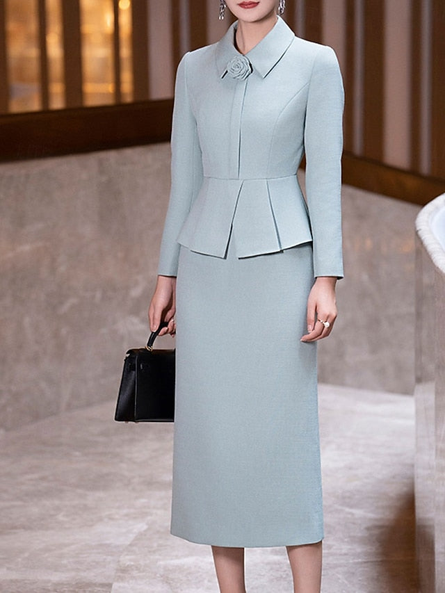 Column Elegant Mother Shirt the Sheath Dress / Bride Vintage of FashionChic