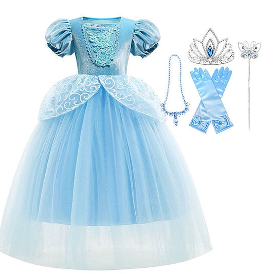 Fairytale Girl Party Theme Cinderella Flower Dress Princess FashionChic