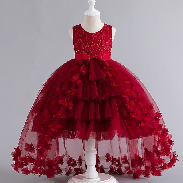 Toddler Solid Dress Color Party Girls' Sleeveless FashionChic