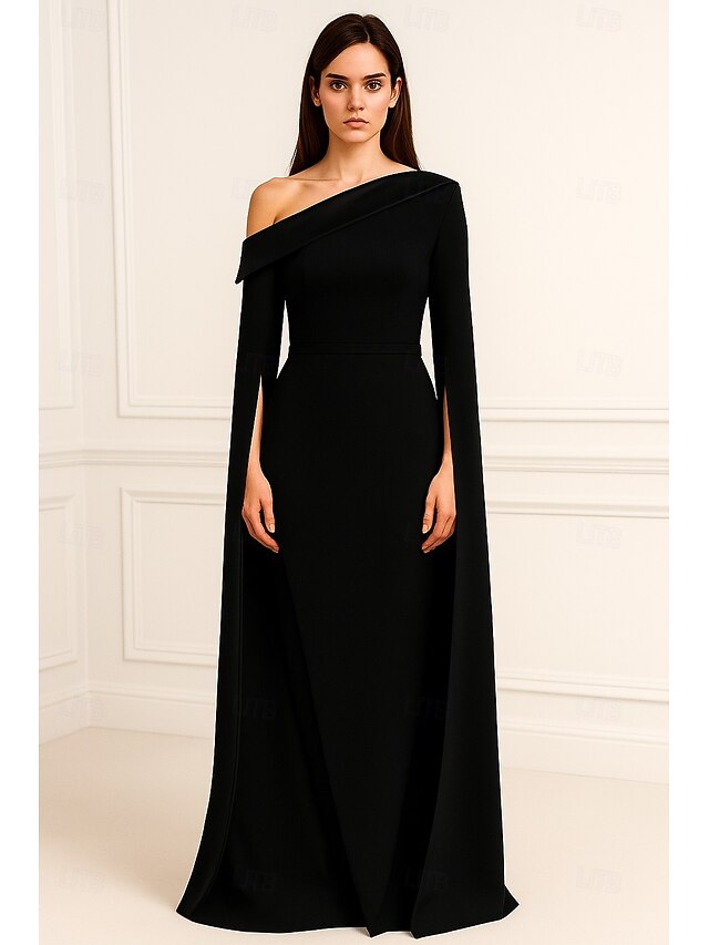 Gown / Formal Red Column Evening Dress Sheath Elegant Black FashionChic