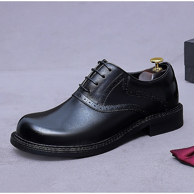 Shoes- Layer First Dress Genuine Oxford Men's Leather FashionChic