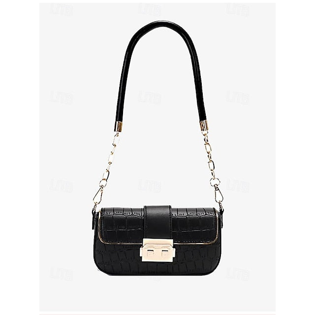 Women's Bag Baguette Shoulder Envelope Leather PU FashionChic