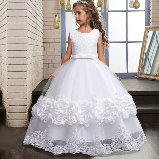 Dress Line Girls' Party Little A Floral Plain Kids FashionChic