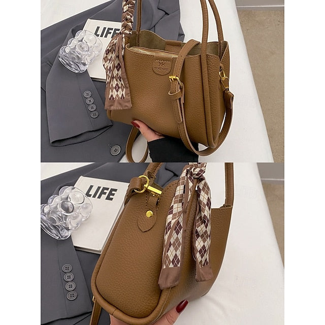 Bag Bucket Handbag PU Women's Bags Shoulder Crossbody FashionChic