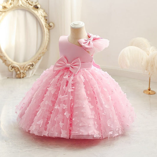 Girls' Color Party Solid Dress Sleeveless Toddler FashionChic