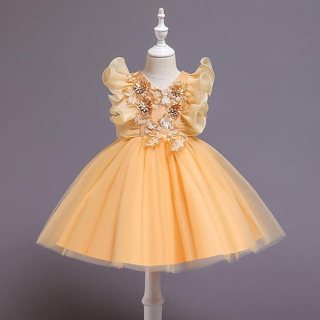 Solid Sequin Kids Dress Flower Girls' Color Party FashionChic