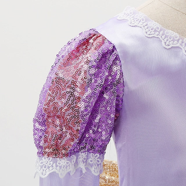 Sofia Rapunzel Dress Girl Fairytale Flower Theme Princess Party FashionChic
