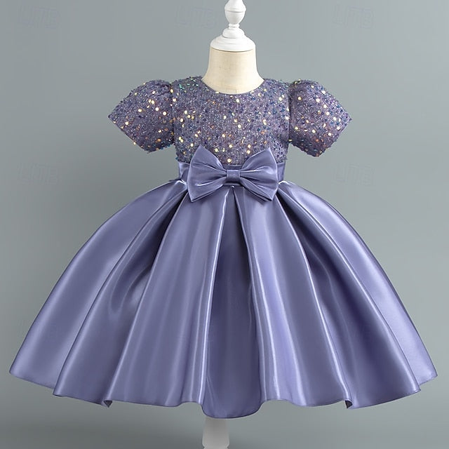 Party Sequin Dress Wedding Short Girls' Toddler Sleeve FashionChic