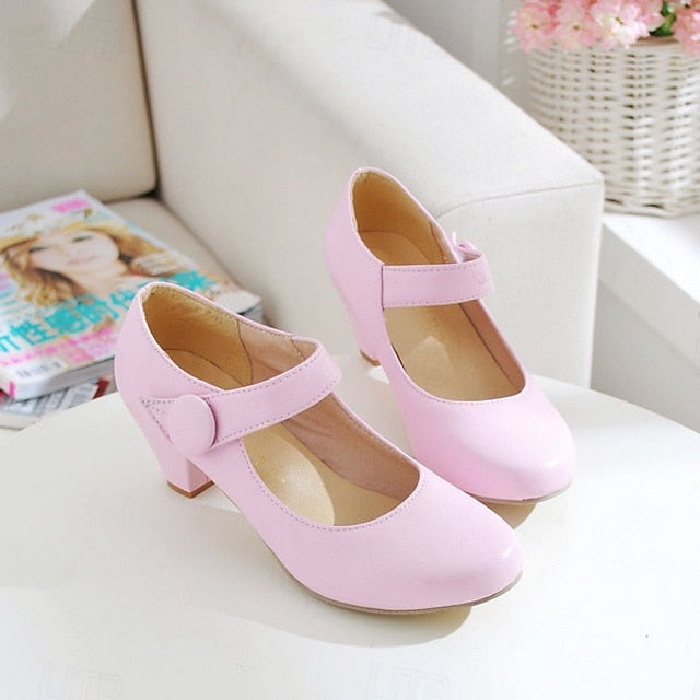 – Mary Round Jane Toe Shoes Yellow Women's FashionChic