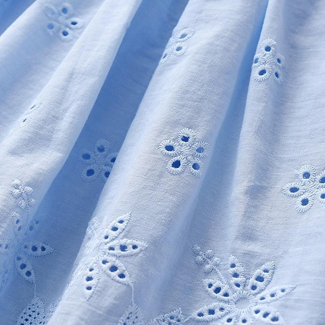 Princess Sleeveless Kids Dresses Color Solid Cotton Summer FashionChic